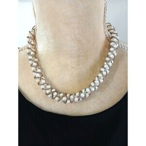 NWT Macy's Bridge Cultured Pearl 16" Necklace Wrapped Seed Beads 8mm Studs